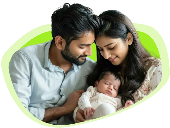 Family with newborn baby at the Fertility & Parenthood Expo